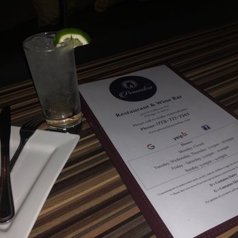 Penumbra - Tito's & Tonic w/ a lime and Penumbra's menu! - Wine Bars Near Me - Chicago, Illinois