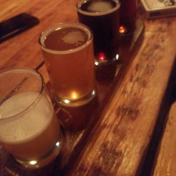 Bridge and Tunnel Brewery - Taking a flight - Breweries Near Me - Ridgewood, New York