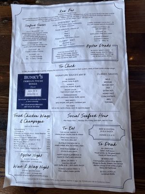 Menu photo 3 Bunky's Raw Bar & Grill Indialantic, FL