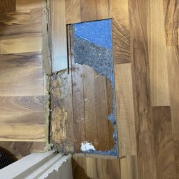 Floor partially removed. Floor partially removed.