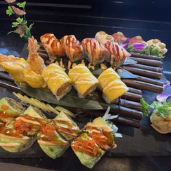 Akina Sushi - Mango tango roll,spicy Rainbow roll,dragon roll