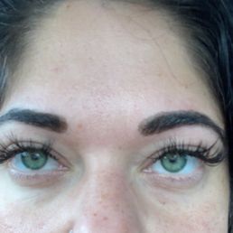 Eyebrows look good but a Botched job on the lashes Eyebrows look good but a Botched job on the lashes