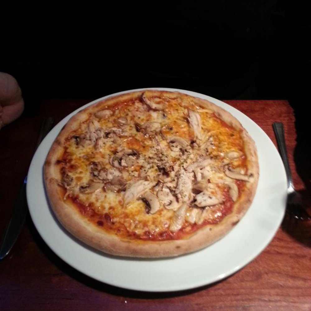 La Piazza - the chicken and mushroom pizza - Italian Near Me - Edinburgh, EDH La Piazza - the chicken and mushroom pizza - Italian Near Me - Edinburgh, EDH