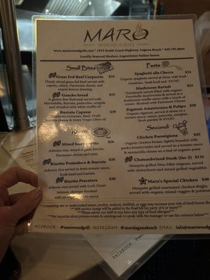 Menu photo 3 Maro Wood Grill Laguna Beach, CA