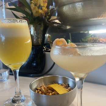 CVI.CHE 105 - Mango Pisco Sour and Lychee Martini - Seafood Near Me - Miami Beach, Florida CVI.CHE 105 - Mango Pisco Sour and Lychee Martini - Seafood Near Me - Miami Beach, Florida