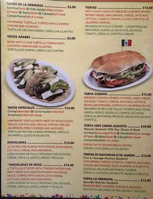 Menu photo 2 La Hermosa Mexican Restaurant Claymont, DE Menu photo 2 La Hermosa Mexican Restaurant Claymont, DE