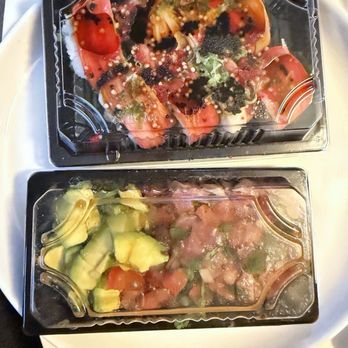 Sushi Rock - You shook me all night long (top) and tuna tartare (bottom). - Sushi Bars Near Me - Arlington, Virginia Sushi Rock - You shook me all night long (top) and tuna tartare (bottom). - Sushi Bars Near Me - Arlington, Virginia