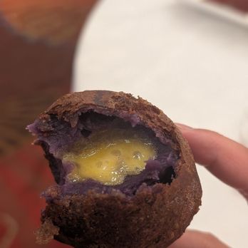 Tang Gong - So much purple yam and custard filling - Dim Sum Near Me - Arcadia, California