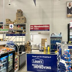 Lowe's Home Improvement - Notice all access to public toilets chained off.