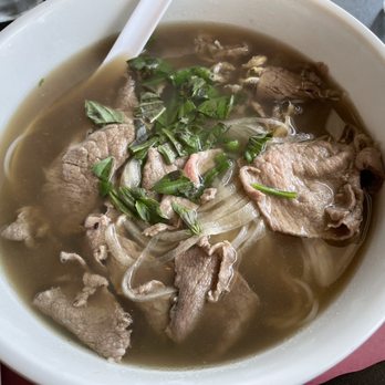 Pho & Thai Westborough - Large beef pho (#2) w/ brisket and "rare" beef. - Thai Near Me - Westborough, Massachusetts
