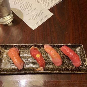 Shiro's - 3rd course, Tuna 4-ways (12/2022) - Sushi Bars Near Me - Seattle, Washington