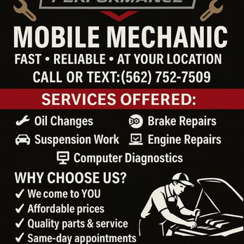 Horsepower Performance Mobile Mechanic - Auto Repair Near Me - Whittier, California Horsepower Performance Mobile Mechanic - Auto Repair Near Me - Whittier, California