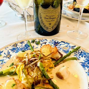 The Carriage House - Bottle of Dom Perignon $300, cheers! - New American Near Me - Mackinac Island, Michigan