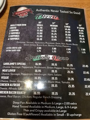 Menu photo 2 Girolamo Pizzeria Nashville, IL
