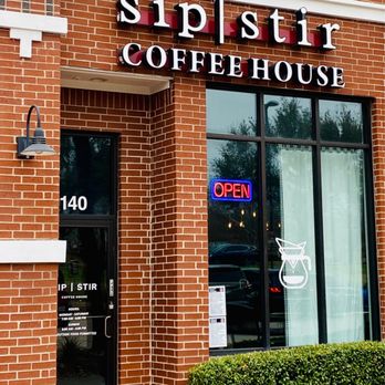 Sip Stir Coffee House - tiny entrance.. - Coffee & Tea Near Me - Highland Village, Texas