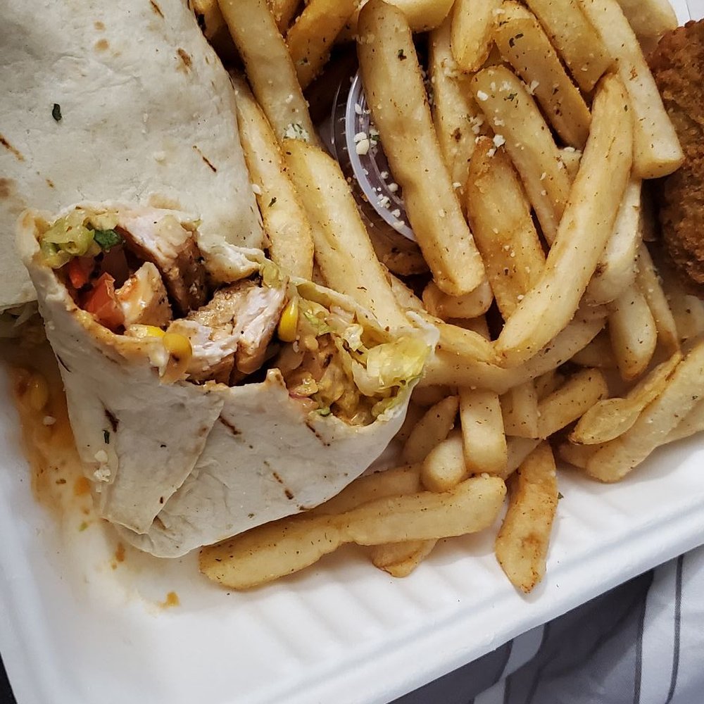 Rudi's - Soggy southwest wrap and ketchup hidden in soggy old fried to make it look like more. Southwest Wrap French Fries - Sports Bars Near Me - Patchogue, New York Rudi's - Soggy southwest wrap and ketchup hidden in soggy old fried to make it look like more. Southwest Wrap French Fries - Sports Bars Near Me - Patchogue, New York