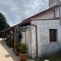 Meson Museo - Front entrance.  Also an entrance directly from the trail.