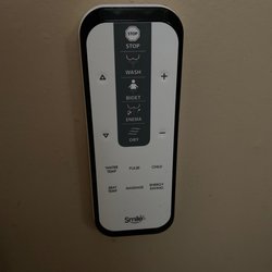My bidet controller mounted right next to my toilet