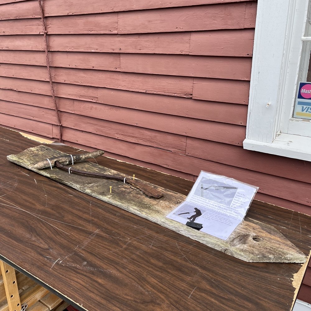 Little Dipper Farm - Artifact of ice saw handle found on property preserved by member S.H. - Farms Near Me - Brooklyn, Connecticut