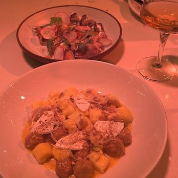 Bastone - Front: ricotta gnocchi, back: crispy sweet potatoes - Pasta Shops Near Me - Atlanta, Georgia