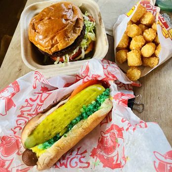 Devil Dawgs - Lakeview - Vegan Chicago Dog, Very Veggie Burger, & Bag "O" Tots - Hot Dogs Near Me - Chicago, Illinois Devil Dawgs - Lakeview - Vegan Chicago Dog, Very Veggie Burger, & Bag "O" Tots - Hot Dogs Near Me - Chicago, Illinois