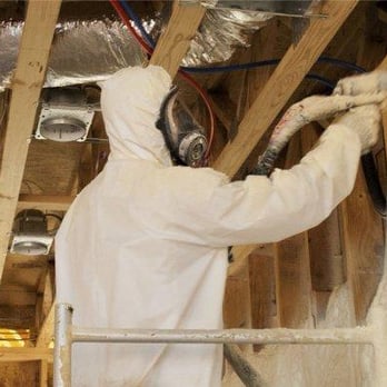 Attic Innovations - Spray Foam Insulation being installed in The Woodlands TX. 77382 - General Contractors Near Me