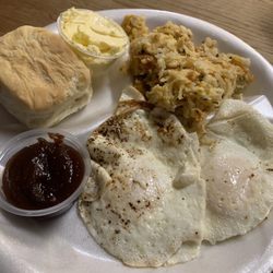 Gatesville Country Store - Eggs, hash browns and biscuit. Perfect.
