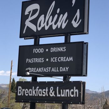Robins - Outside roadside sign - Breakfast & Brunch Near Me - Salida, Colorado
