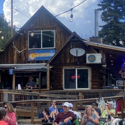 The Nugget Mountain Bar.  Outdoor seating area.