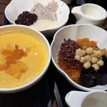 Makkee Dessert - taro mochi/sticky rice, Makkee deluxe, and mango sago - Desserts Near Me - Mountain View, California