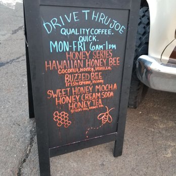 Drive Thru Joe - Honey flavor series!!! - Coffee & Tea Near Me - Wahiawa, Hawaii Drive Thru Joe - Honey flavor series!!! - Coffee & Tea Near Me - Wahiawa, Hawaii