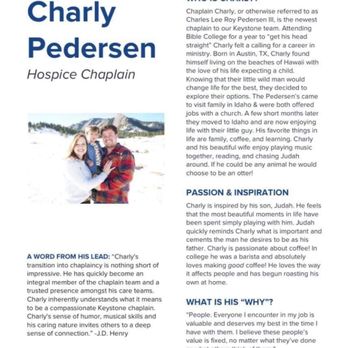 Keystone Hospice - Charly Pedersen Hospice Chaplain - Hospice Near Me - Eagle, Idaho