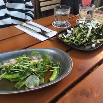 Drake Devonshire - Warm pea salad and asparagus salad - Hotels Near Me - Wellington, Ontario