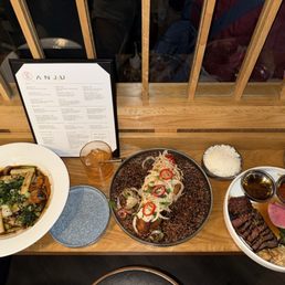 Left: Palace Ddukbokgi Middle: Saengseon Right: Ssam Board Left: Palace Ddukbokgi Middle: Saengseon Right: Ssam Board