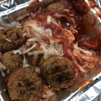 Donatos Pizza - meatballs and sauce in a foil container - Pizza Near Me - Columbus, Ohio