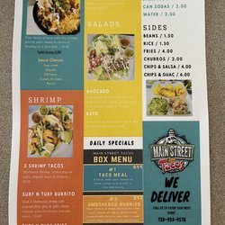 Main Street Tacos - Menu