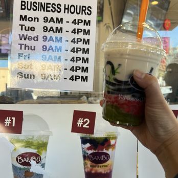 BAMBU - Hours 1/18/2025 - Bubble Tea Near Me - Sacramento, California