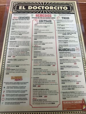 Menu photo 5 El Doctorcito Playa del Carmen, ROO