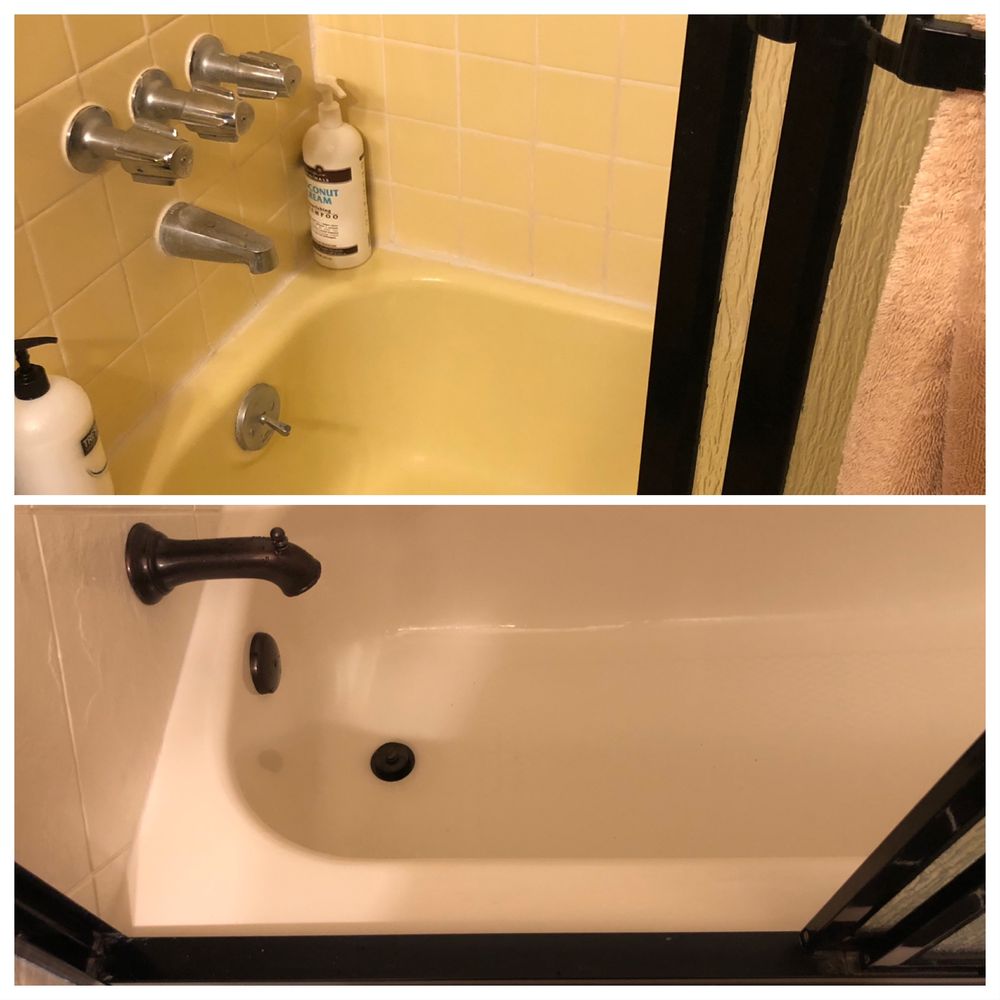 Bath Fitter - No more 1970's yellow tub & tiles. - General Contractors Near Me - Dumont, New Jersey Bath Fitter - No more 1970's yellow tub & tiles. - General Contractors Near Me - Dumont, New Jersey