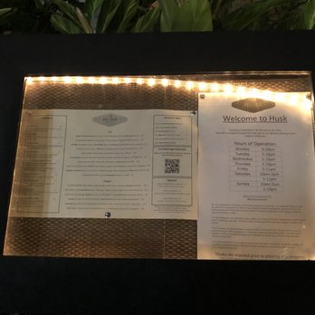 Husk - Menu of the day. - American Near Me - Charleston, South Carolina Husk - Menu of the day. - American Near Me - Charleston, South Carolina