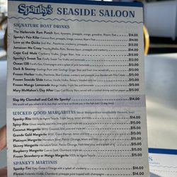 Drink menu