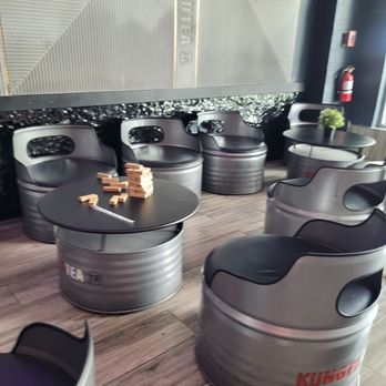 Kung Fu Tea - Seating area is cute and has Jenga! Don't worry, there's at least one regular type table further back in the restaurant. - Bubble Tea Near Me - Columbia, Maryland