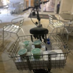 Poke N Go - Boba Ice Coffee and Honeydew Milk Tea (CF, DF) x2 Figi water . Custom made boba tea bicycle drink carrier