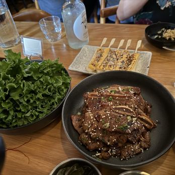 ILCHA - Galbi (bottom) and mozzarella filled rice cake skewers (top) - Korean Near Me - San Francisco, California ILCHA - Galbi (bottom) and mozzarella filled rice cake skewers (top) - Korean Near Me - San Francisco, California