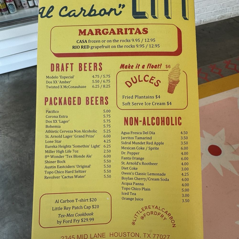 Little Rey - Menu - Tex-Mex Near Me - Houston, Texas