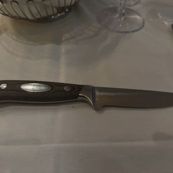 Benjamin Steakhouse - Branded steak knife. Probably a little over a half pound in weight. - Steakhouses Near Me - New York, New York