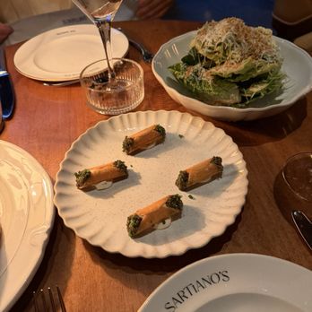 Sartiano's - caviar cannolis and Caesar salad - Italian Near Me - New York, New York