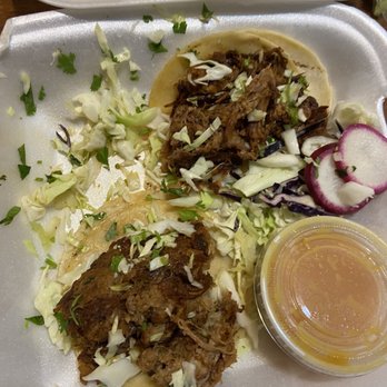 Parrilla Los Picos - 2 Mini Street Corn Tacos - Tioponcho pork - Mexican Near Me - Mesa, Arizona