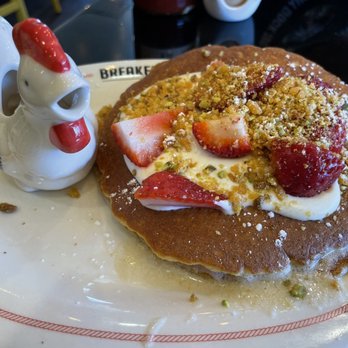 Breakfast Republic - Tres Leches Pancakes (Seasonal) as the bread choice for the American Breakfast. - Breakfast & Brunch Near Me - Long Beach, California