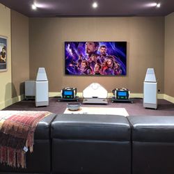 Definitive Audio - A powerful listening experience combined with a 98" television sets you up for the ultimate tv watching experience.